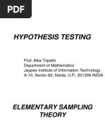 Hypothesis Testing 23.09.2023