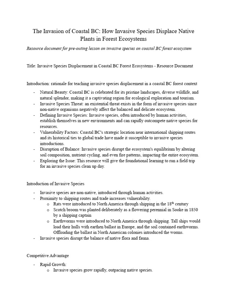 Invasive Species PDF