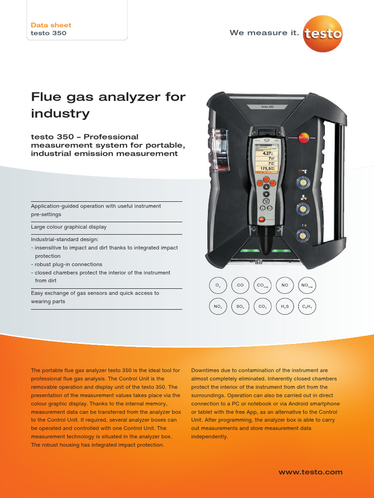 Testo 350 0981 2924 | PDF | Thermocouple | European Union