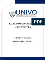 Diseño de Concreto - Metodo Ingles (DITUC)