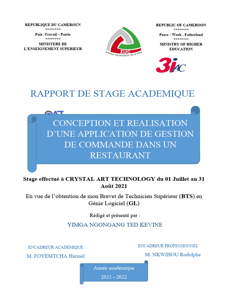 Application de gestion de commande restaurant | PDF | Technologie et ...