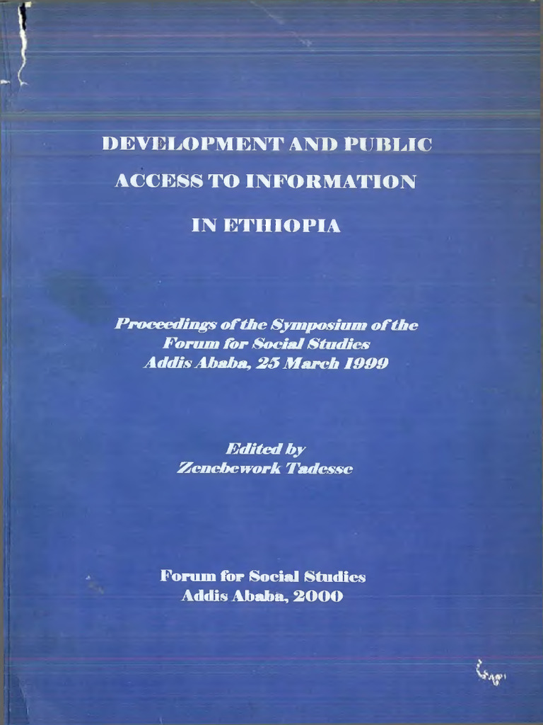 Development and Public Access To Information in Ethiopia | PDF