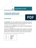 DIAGNOSTICO 016 Evaluación Operativa de La Agencia Publicitaria