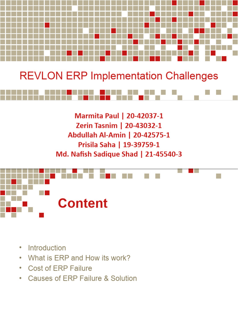 Revlon Erp Disaster