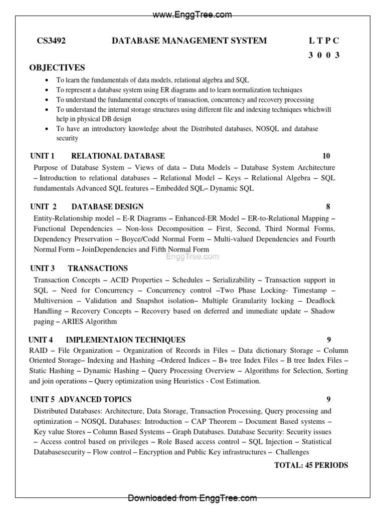Database Systems Course Guide | PDF | Databases | Relational Database