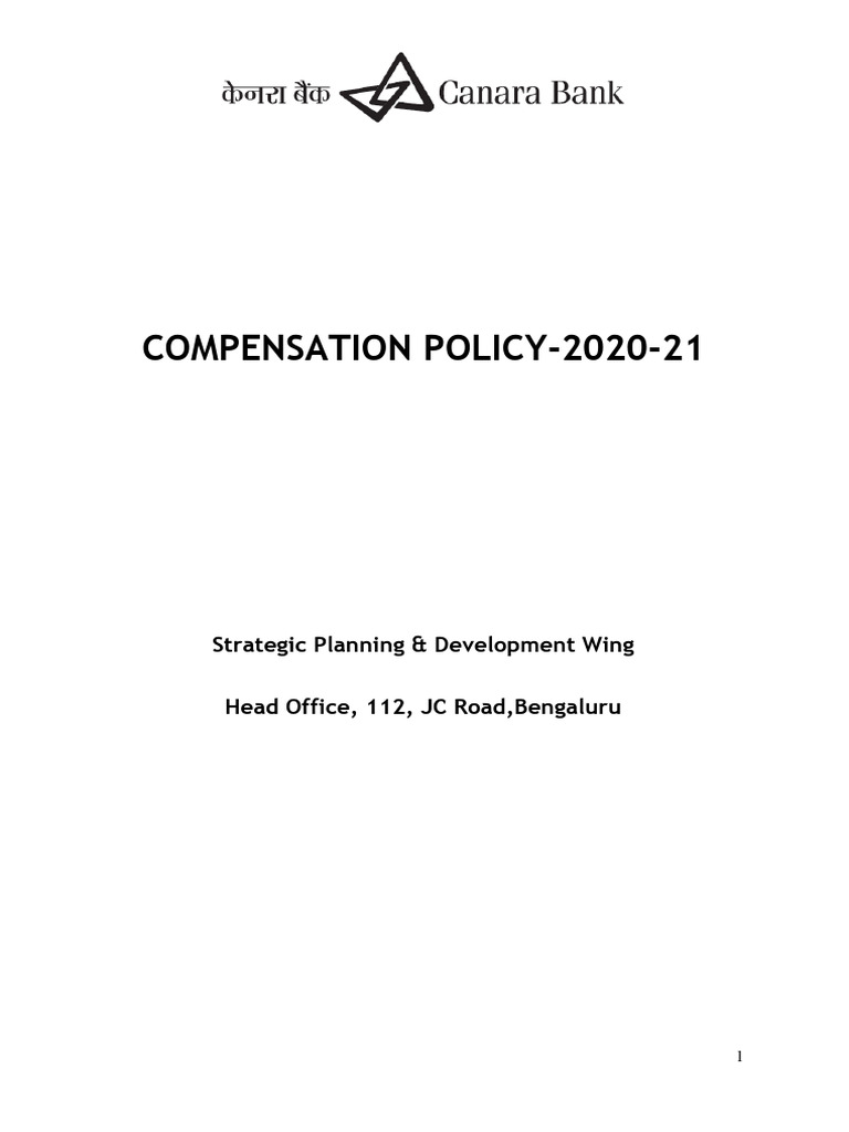 Bank Compensation Policy Overview | PDF | Cheque | Banks