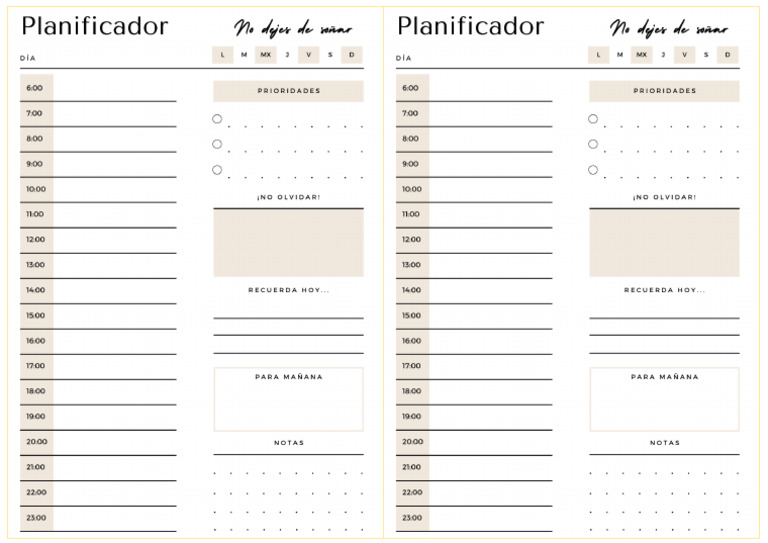 JStory Personal Columnar Sticky Planificador