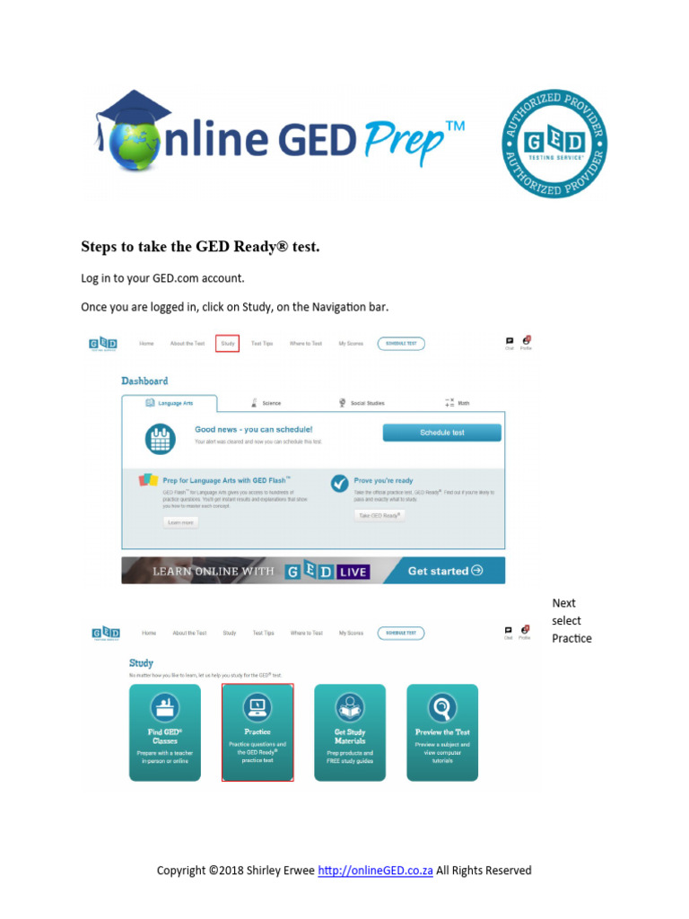 Steps To Take The GED Ready PDF