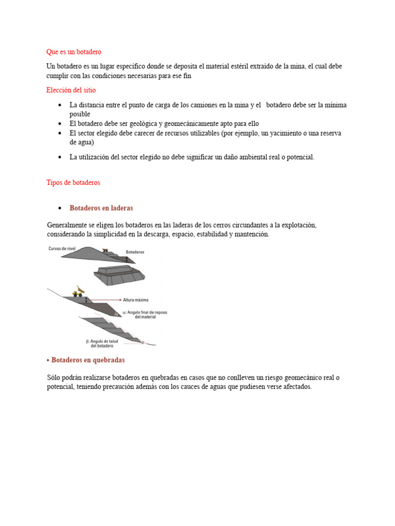 Guía de Botaderos Mineros | PDF | Ciencia y matemáticas