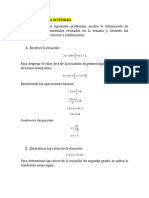 Actividad de Matemática