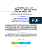 Formal Verification of Floating Point Hardware