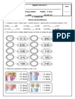 1º PROVA DE Matematica - 2º TRIMESTREgraci