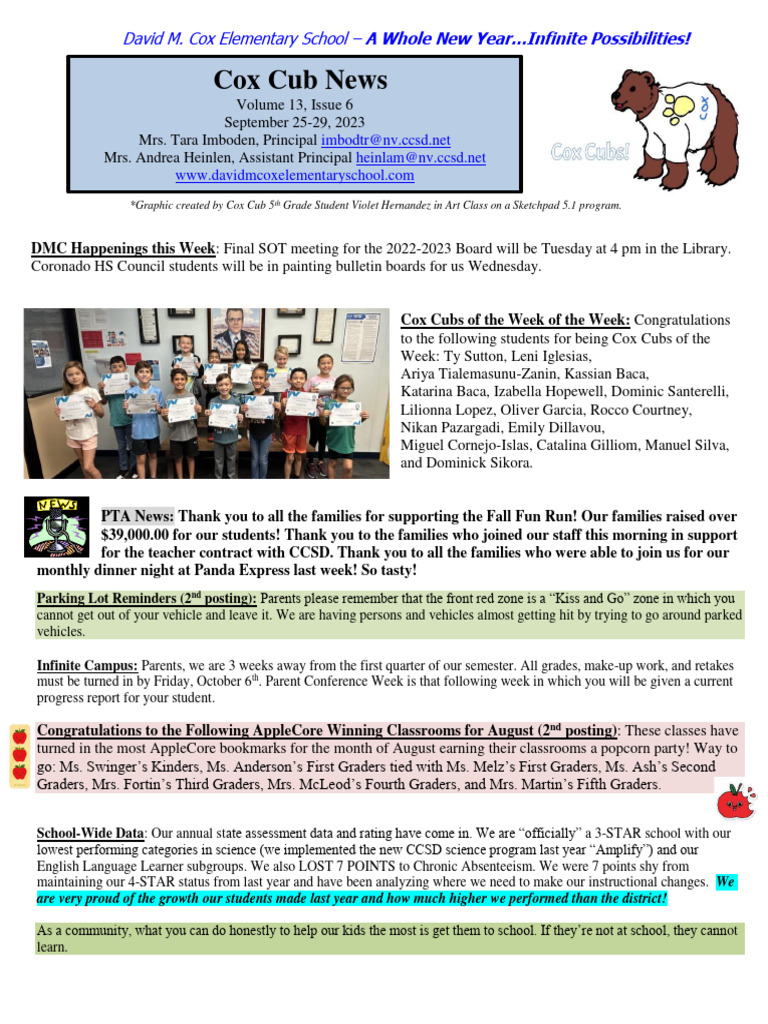 Cox News Volume 13 Issue 6 PDF