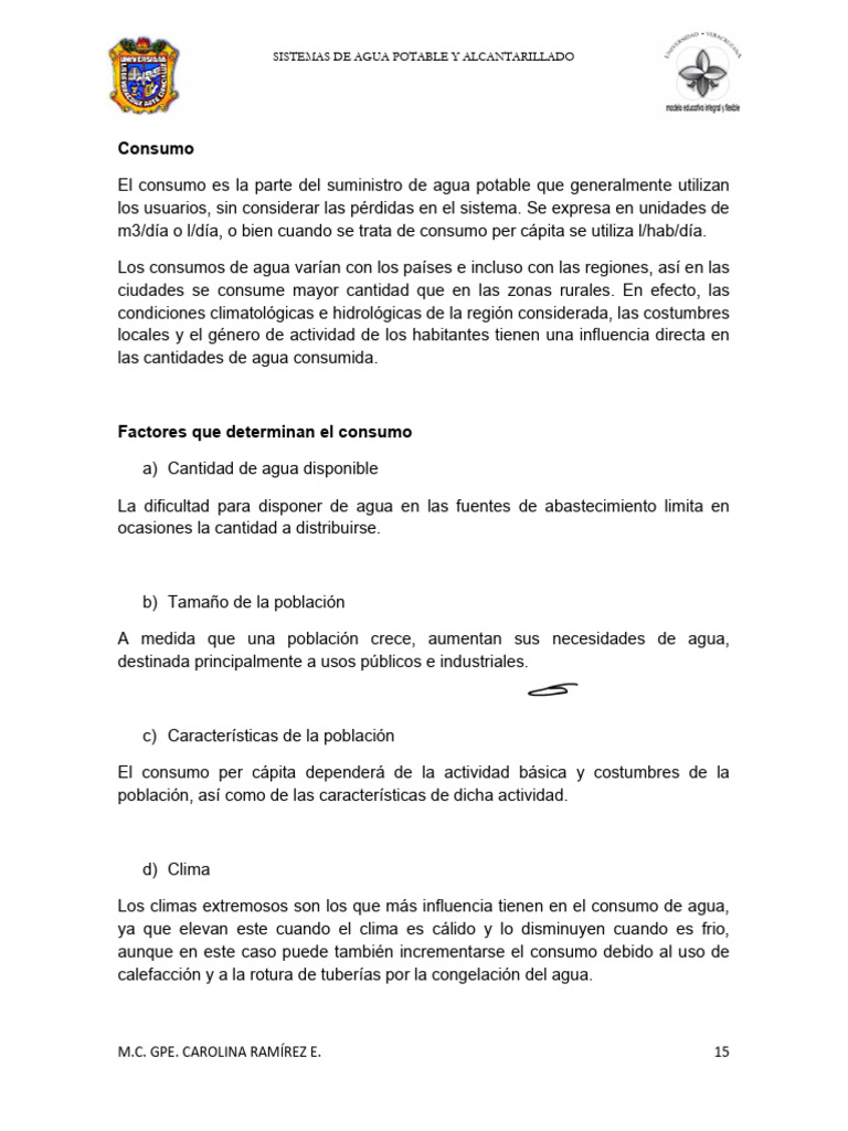 Factores que Afectan el Consumo de Agua | PDF | Agua | Consumo (economía)