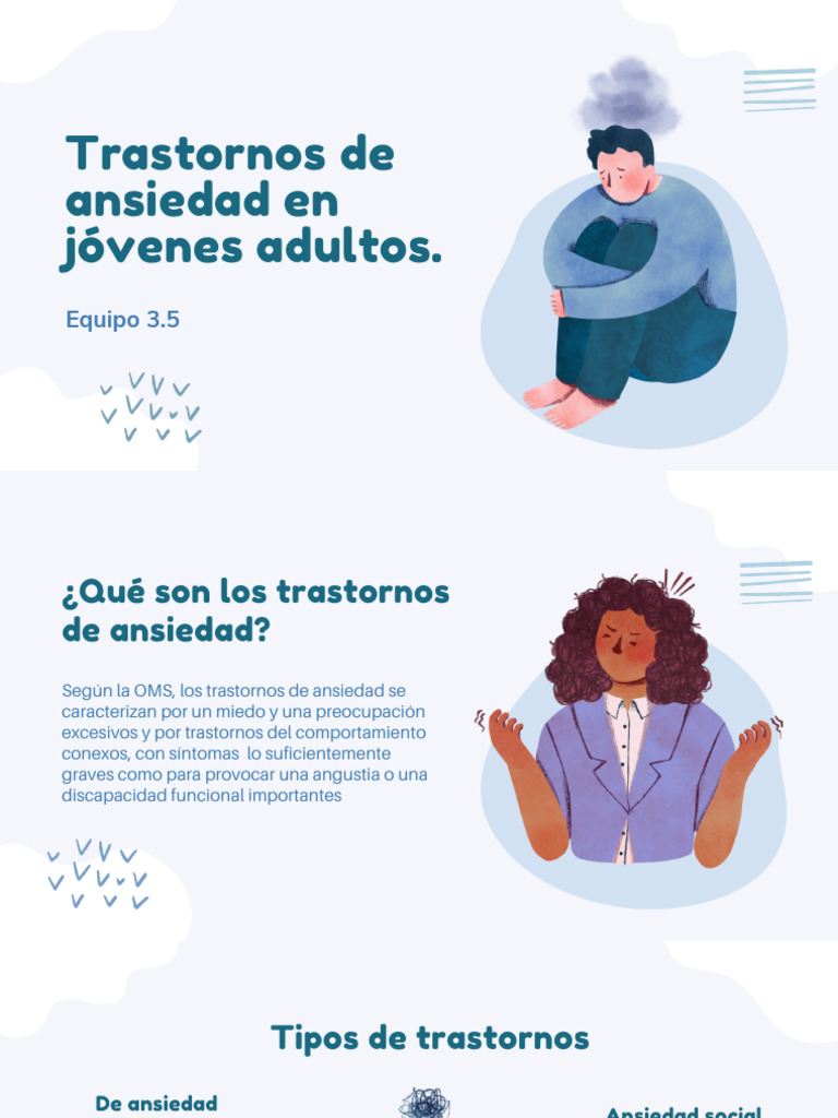 Trastornos de ansiedad en jóvenes adultos | PDF | Ansiedad | Medicina ...