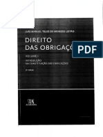 Luís Manuel Telles de Menezes Leitão - Direito Das Obrigações, Vol. I