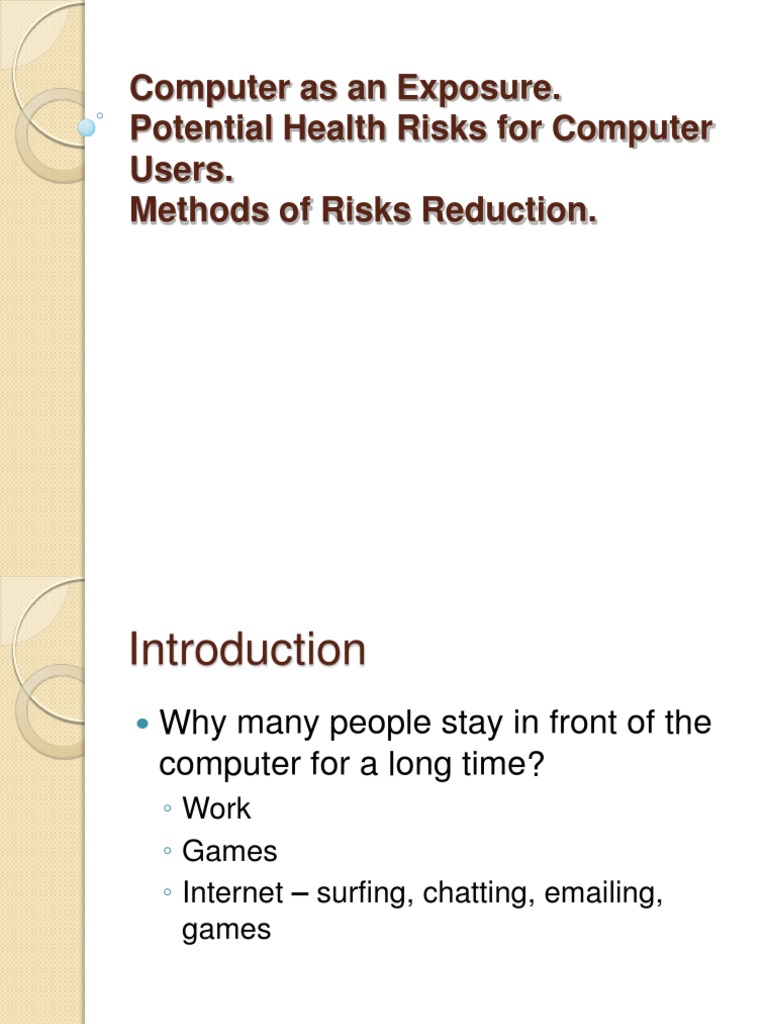 Computer As An Exposure | PDF | Clinical Medicine | Diseases And Disorders