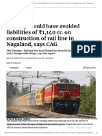 Railways could have avoided liabilities of ₹1,140 cr. on construction of rail line in Nagaland, says CAG - The Hindu