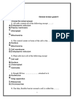 Cell Process Questions