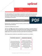 Summary Doc - Introduction To Corporate Social Responsibility - Final