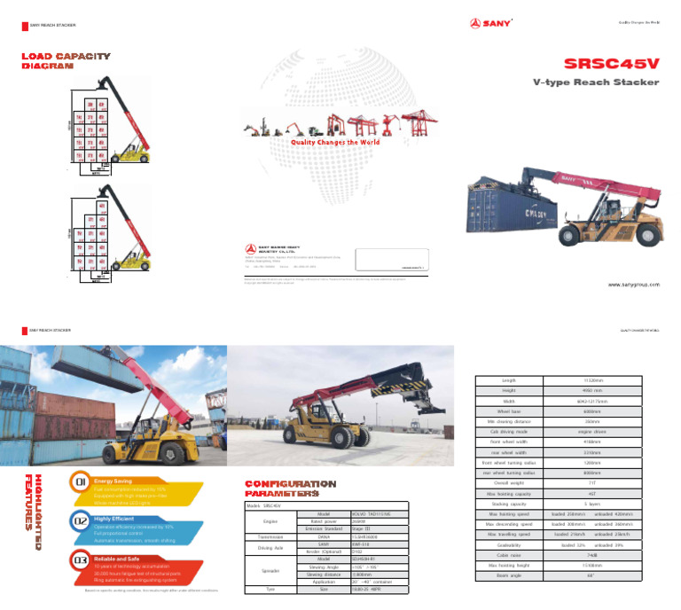 ReachStacker SRSC45V | PDF | Truck | Wheeled Vehicles