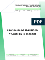 Programa de Seguridad y Salud en El Trabajo Cozylife Elemecanicos CA