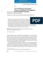 Dar Sentido A La Violencia Percepción de Signicatividad Como Predictor de La Audiencia Interés en El Contenido Mediático Violento (2014)