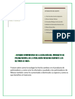 Estudio Comparativo de La Ecología Del Producto de Polinizadores, en La Población Mexicana Durante Los Últimos 10 Años