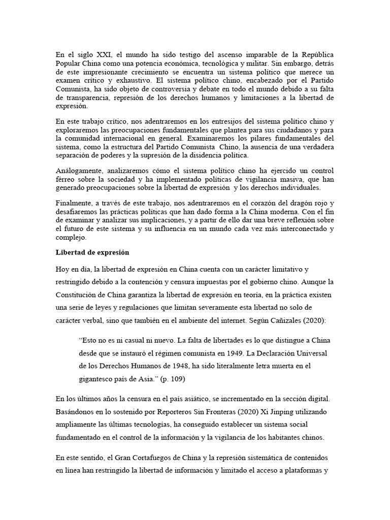 Libertad de expresi n descargar gratis pdf china pol tica mundial