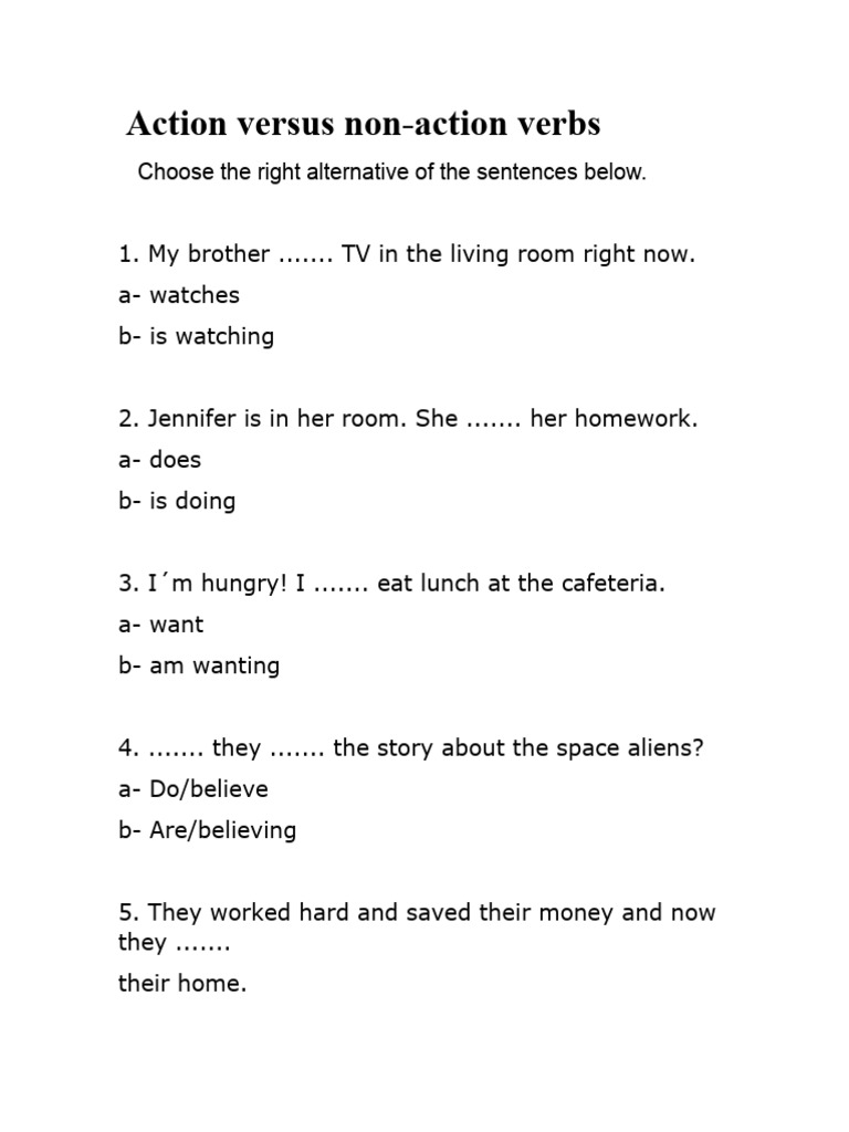 Action Versus NonAction Verbs PDF