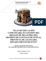 15 Plan de Educación Comunitaria en Gestión Del Riesgos de Desastres