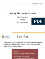 Amity Business School: MBA, Semester 1 Mp&Ob Ms. Anshu Yadav