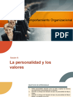 Sesión 6 Co - La Personalidad y Los Valores