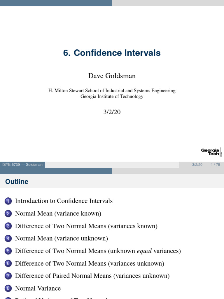 6739 06 ConfidenceIntervals 200302 | PDF