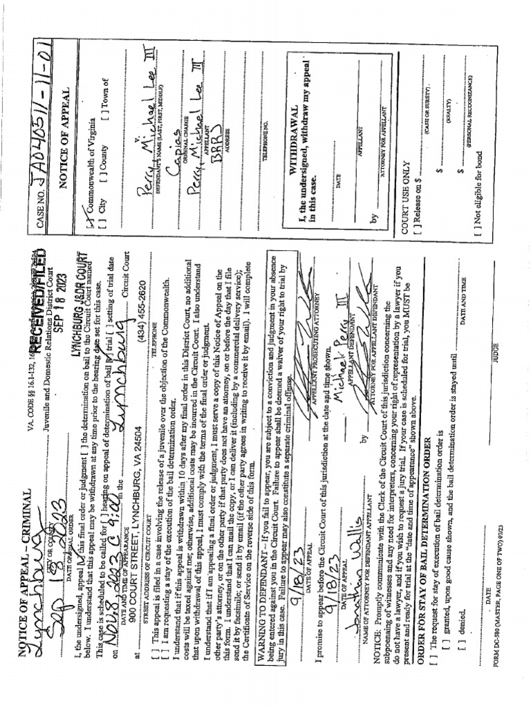 Michael Lee Perry III Warrants PDF