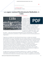 La Legión Nacional Revolucionaria Sindicalista À Cuba