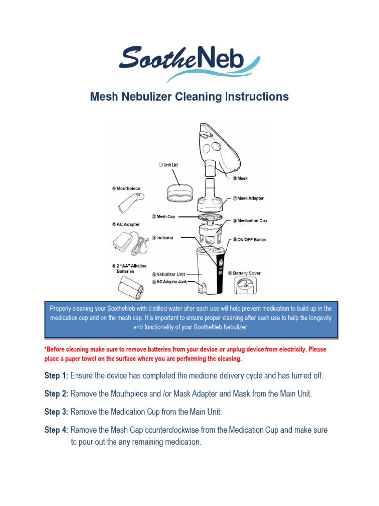 SootheNebMeshNebulizerCleaningGuide PDF