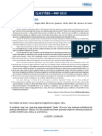 Questões - PRF 2023: Língua Portuguesa