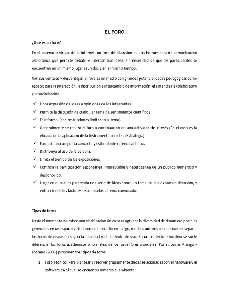 Guía Completa sobre Foros de Discusión | PDF | Foro de Internet ...