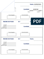 Plantilla de Recibo de Pago para Rellenar