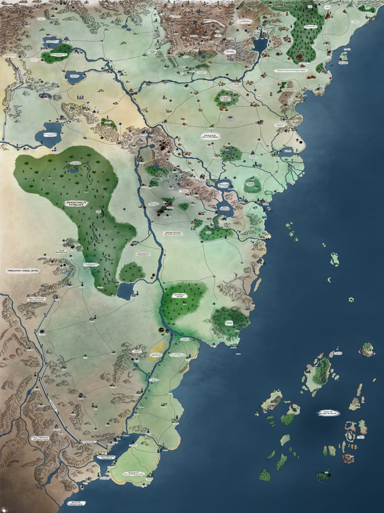 L5R - The Atlas of Rokugan MAPA HD | PDF