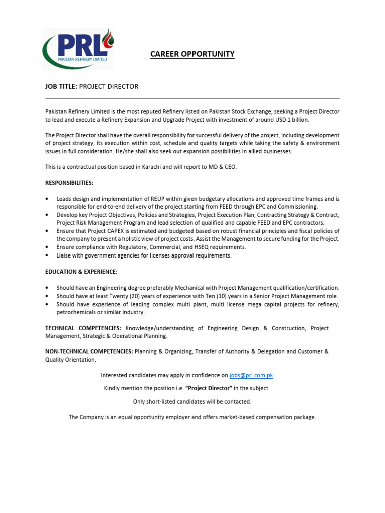 Project Director | PDF