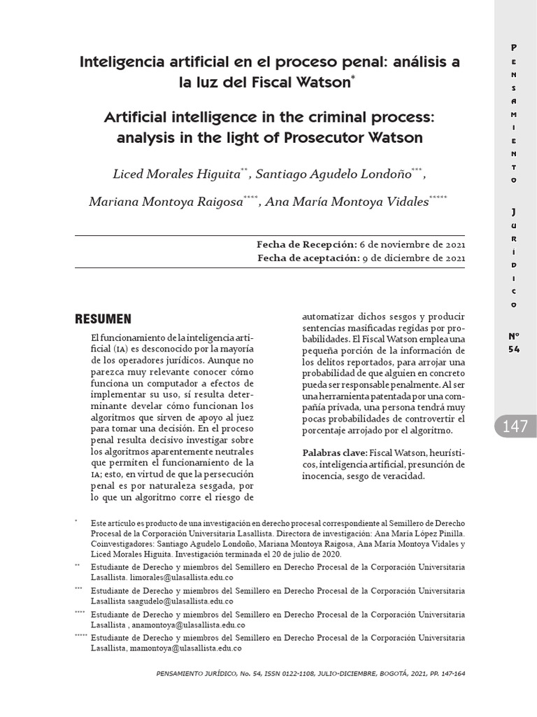 Impacto del Fiscal Watson en el Proceso Penal | PDF | Inteligencia ...