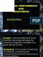 Financial Performance AND Monitoring: Budgeting