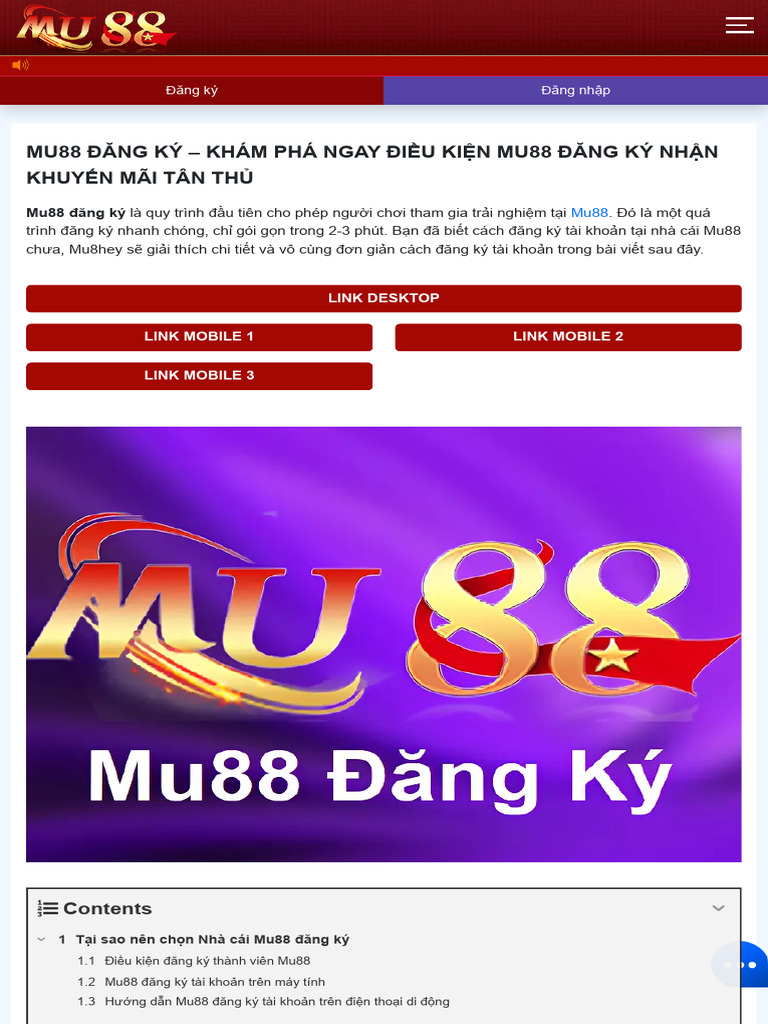 Hướng Dẫn Đăng Ký Tại Mu88 | PDF | Vietnam | Southeast Asia
