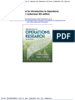 Solution Manual For Introduction To Operations Research Hillier Lieberman 9th Edition Download