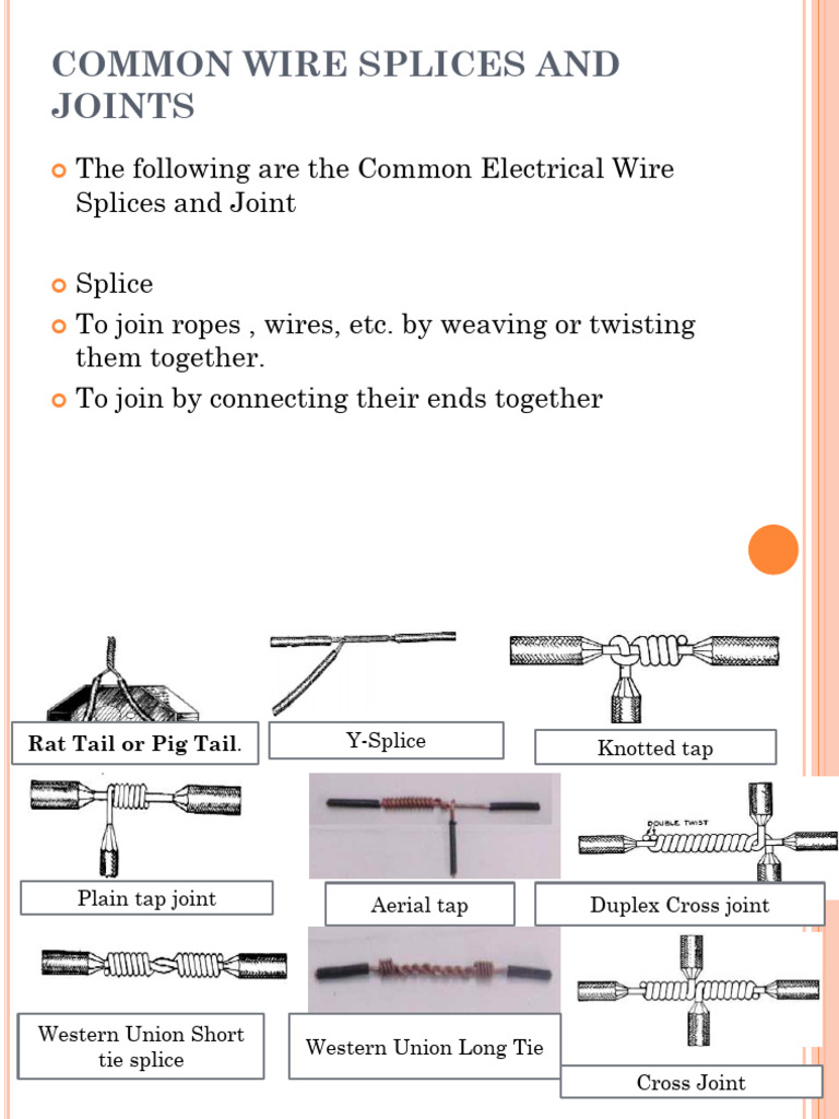 Common Wire Splices And Joints PDF 