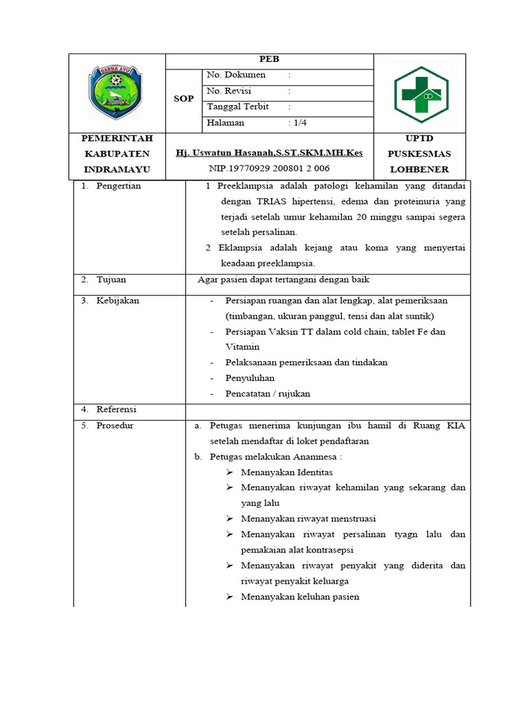 Sop PEB | PDF