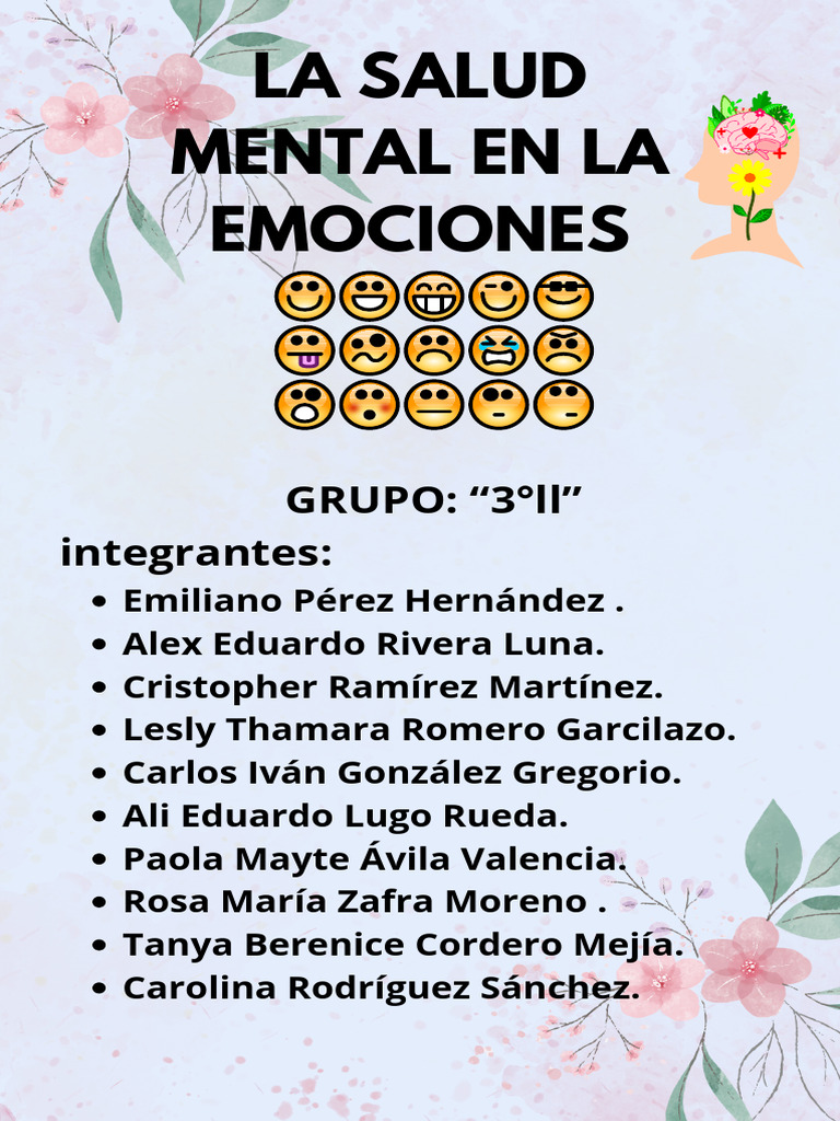 La Salud Mental en La Emociones | PDF | Salud mental | Mente