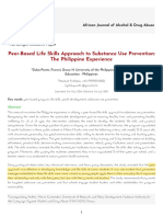 Peer Based Life Skills Approach To Substance Use Prevention The Philippine Experience AJADA Vol 1